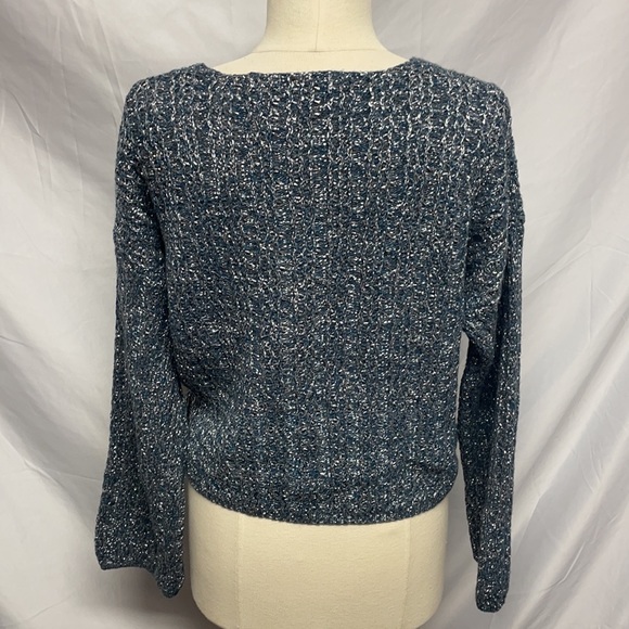 Ramy Brook NewYork Silver and Teal Sweater Size M
